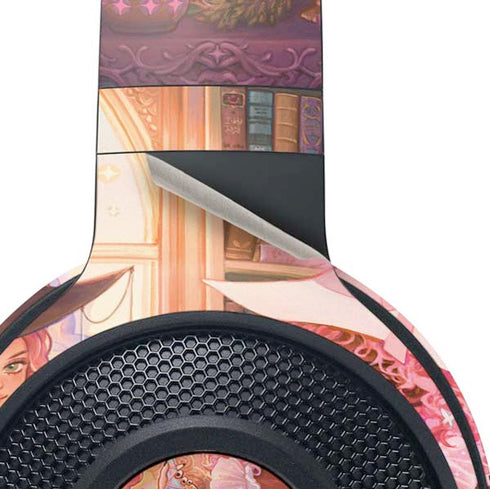 Pink Anime Witch Girls in Library with Cats by Ivy Dolamore Razer Kraken X Skin